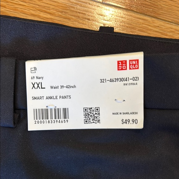 Men's Navy Dress Pants - Picture 2 of 3